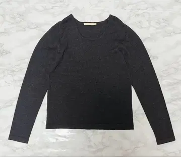 evam eva 울 100% 다크 그레이 크루넥 스웨터