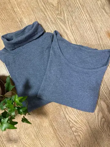 nestRobe 새상품급 코튼 100% 티셔츠 터틀 & 크루넥 긴팔