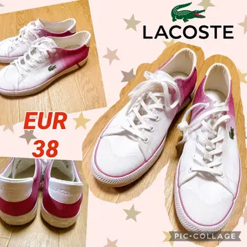 LACOSTE 화이트/핑크 스니커즈 EUR 38