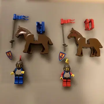 LEGO 블랙 드래곤 성 브라운 말 기사 2체 세트