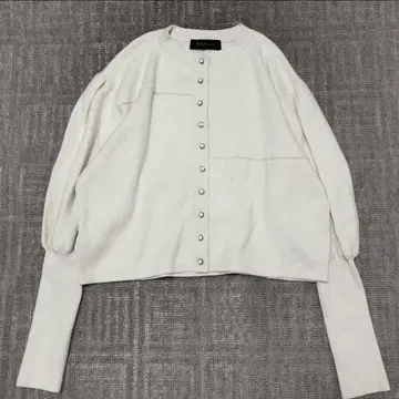 캬바쿠라 마리오 빈티지 코튼 캐시미어 가디건 화이트