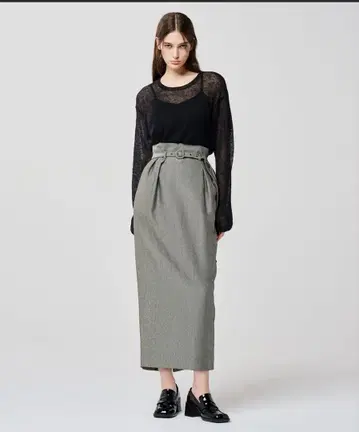 UNCRAVE 헤링본 수트 스커트 ( uncrave WHITE )