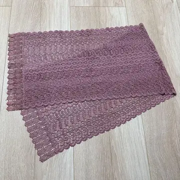 핑크 퍼플 꽃 무늬 레이스 숄 (양장/일본 의류 겸용)