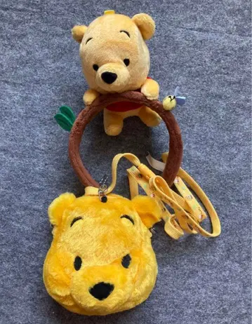 디즈니 곰돌이 푸 머리띠 패스 케이스 코인 케이스 곰 옐로우 컬러