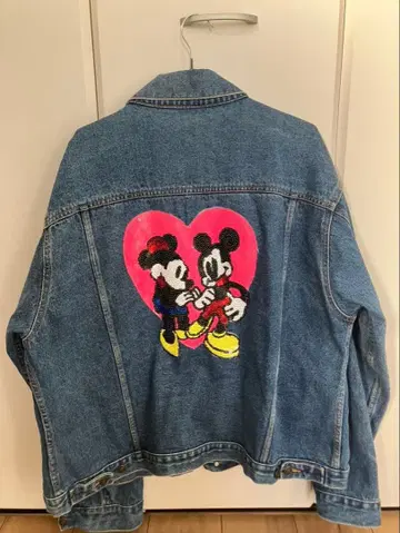 미키&미니 스팽글 자수 데님 자켓 XXL