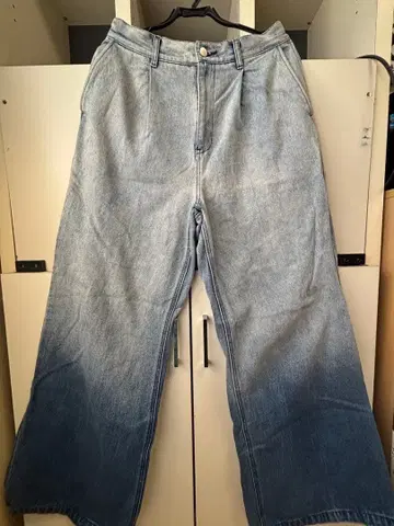 그라데이션 데님 와이드 팬츠