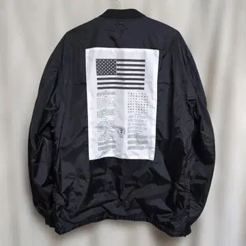 MA-1 플라이트 자켓 블랙 L 미국 국기 디자인