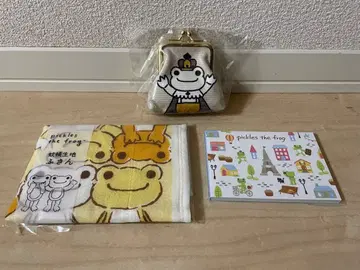 개구리 피클스 앉은 파우치 모기장 원단 행주 메모장 잡화 세트 복 상자