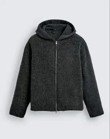 [ 완판템/시착만 한 상품 ] ZARA 인조 모피 셔츠 자켓 후드 부착