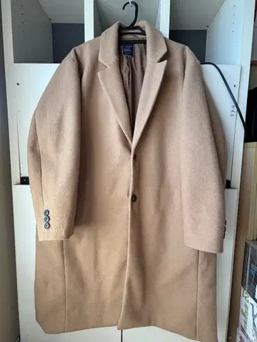 BACK NUMBER 베이지 체스터 코트 X-LARGE