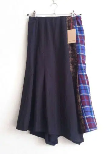 비비안 탐 비대칭 스커트 체크 레이스 일본제