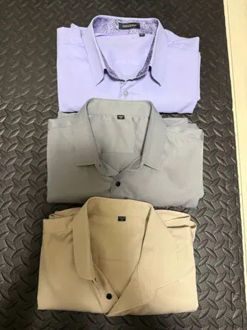 컬러 와이셔츠 3벌 세트 HISDERN 긴팔 셔츠 3매 세트