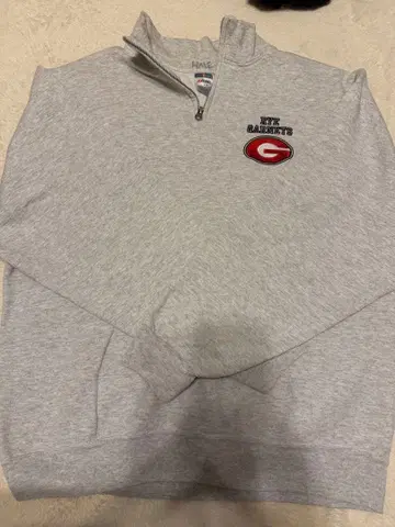 Rye Garnets 하프 지퍼 맨투맨 빈티지 속기모