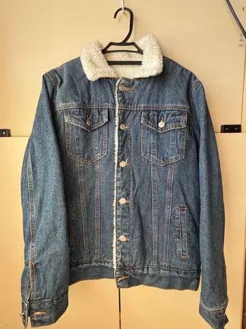 FASHION XL 쉘파 옷깃 데님 자켓