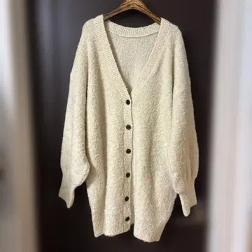새상품급*로리즈팜*부클레 롱 니트 가디건