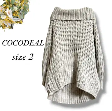 COCODEAL 오프숄더 니트 사이즈 2 그레이 루즈핏 4311