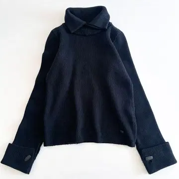 폭시 뉴욕 / 터틀넥 옷깃 니트 블랙 42 하이넥