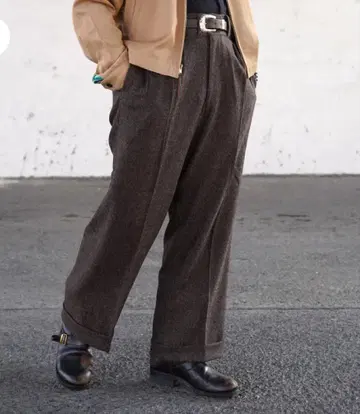 THE GROOVIN HIGH 네프 울 와이드 팬츠