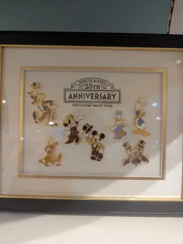 디즈니 스토어 25주년 핀 배지 세트 2