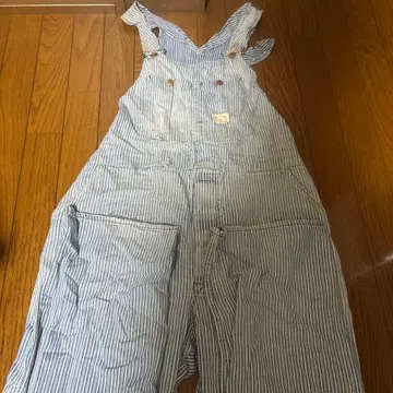 빈티지 Round House 스트라이프 오버롤