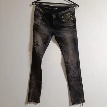 Mania 스키니 데님 다크 그레이 GAL 애용