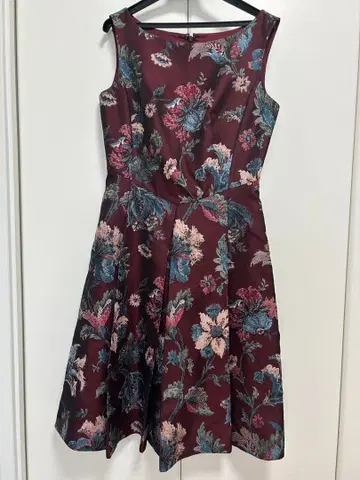 새상품급 ANAYI 38 꽃무늬 플레어 스커트