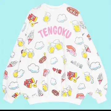 PUNYUS TENGOKU 맨투맨 트레이닝복 천국과 지옥 올 패턴 맨투맨