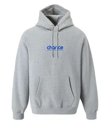 chancechance 그레이 후드 부착 후드티