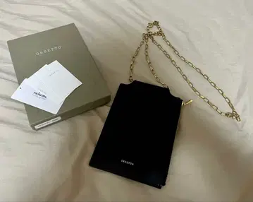 ORSETTO 체인 부착 스마트폰 미니백 소가죽 스마트폰 숄더