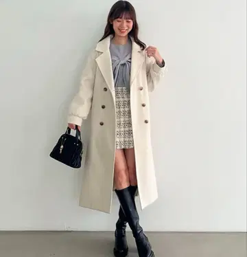 MAJESTIC LEGON 백 디자인 체스터 코트