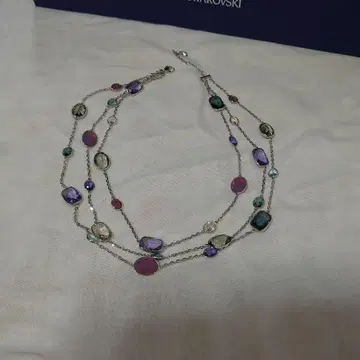 Swarovski 3연 체인 목걸이