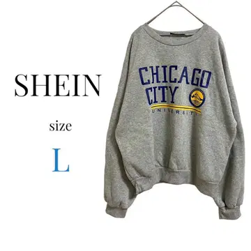 SHEIN [ L ] 트레이닝복 프린트 맨투맨 한국 패션 남성용