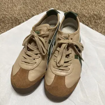 오니츠카타이거 베이지/그린 스니커즈