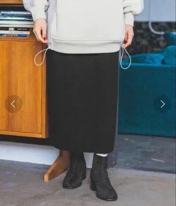 니코앤드*믹스 리브 니트 스커트