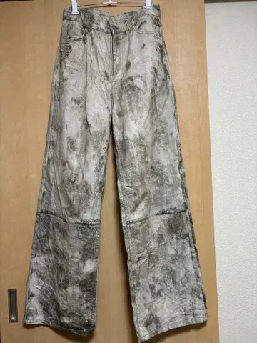 ZARA 디스트로이 페인트 가공 배기 팬츠