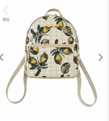 q-pot 화이트 초콜릿 x 허니 레몬 스몰 백팩