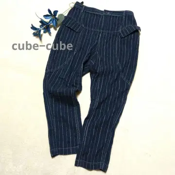 새상품급 cube-cube 캐주얼 팬츠 네이비 M 센소유니코