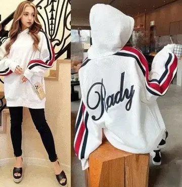 Rady 사이드라인 백 로고 후디 후드티