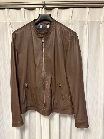 스튜어트 양가죽 가죽 라이더 자켓 XL