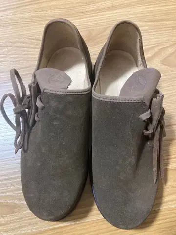 가격 인하 가능 새상품급 vibram 브라운 스웨이드 프린지 신발