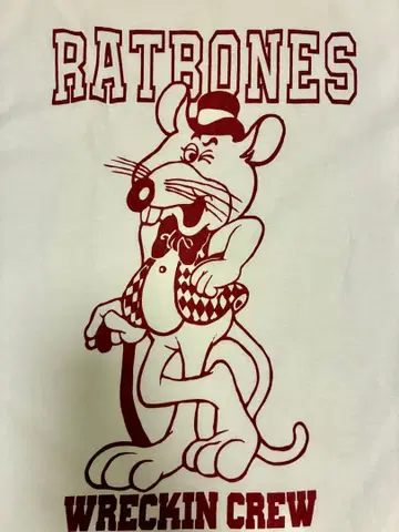 야나기야 무츠 RATBONES WRECKIN CREW 티셔츠 M 사이즈