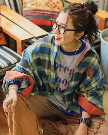 [택 포함 새상품] 니코앤드 Misayo 컬러풀 체크 셔츠