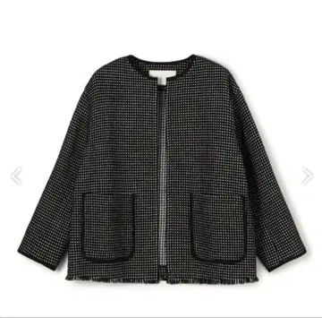 Ballsey 와플 트위드 노카라 자켓 투모로우랜드