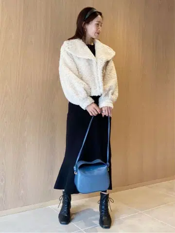 SNIDEL 보아 빅 칼라 자켓