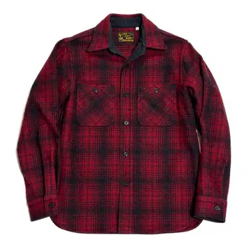 SUGAR CANE 체크 셔츠/긴팔 셔츠/울 셔츠/두꺼운 원단/일본제