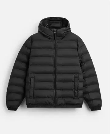 미사용 새상품 ZARA 후드 부착 경량 퍼프 재킷