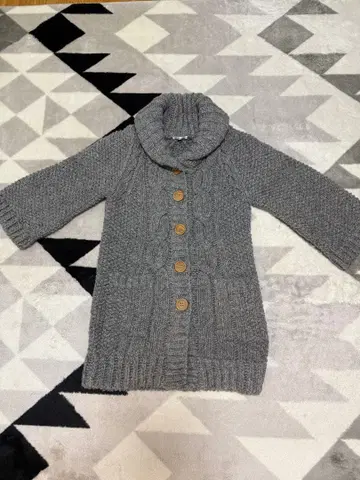 [ 새상품급 ] 쉽스 숄카라 니트 울 100% 가디건 큼직하고 귀여운