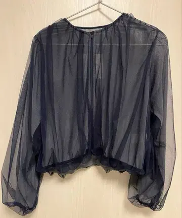 배색 메쉬 가디건 ATLIER N'S 네이비