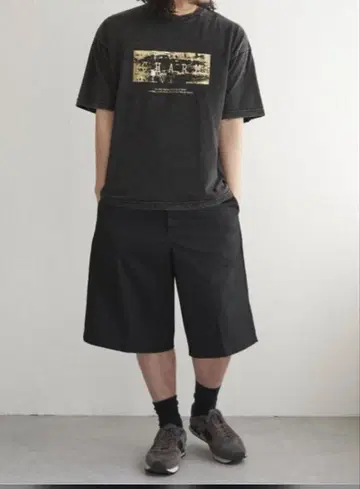 [ SALE ] 반스 체인지 스노우 워시 프린트 박 T셔츠 M