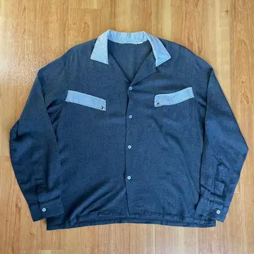 50s 60s 레이온 셔츠 개버딘 레어 빈티지